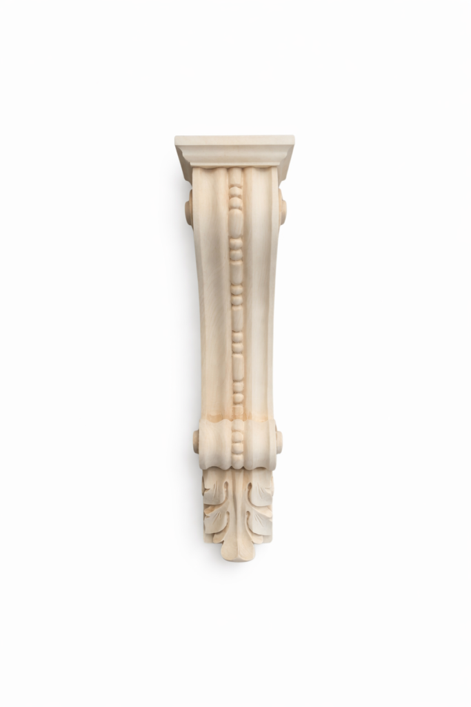 kroksztyn drewniany, drewniany korbel, drewniane ozdoby do mebli kuchennych, ozdobny wspornik drewniany, kapitel drewniany, dekor do stylizowanych kuchni, ornament meblowy, kroksztyn drewniany, korbel drewniany, kapitel drewniany, wspornik drewniany, ozdobny wspornik, wspornik pod okap, rzeźbiony wspornik,