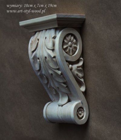 kroksztyn drewniany, drewniany korbel, drewniane ozdoby do mebli kuchennych, ozdobny wspornik drewniany, kapitel drewniany, dekor do stylizowanych kuchni, ornament meblowy, kroksztyn drewniany, korbel drewniany, kapitel drewniany, wspornik drewniany, ozdobny wspornik, wspornik pod okap, rzeźbiony wspornik,