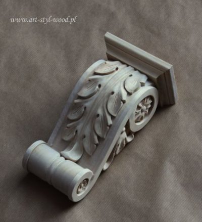 kroksztyn drewniany, drewniany korbel, drewniane ozdoby do mebli kuchennych, ozdobny wspornik drewniany, kapitel drewniany, dekor do stylizowanych kuchni, ornament meblowy, kroksztyn drewniany, korbel drewniany, kapitel drewniany, wspornik drewniany, ozdobny wspornik, wspornik pod okap, rzeźbiony wspornik,
