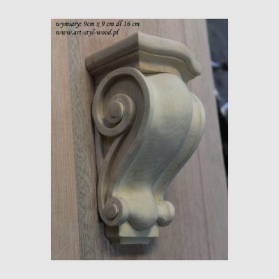 kroksztyn drewniany, drewniany korbel, drewniane ozdoby do mebli kuchennych, ozdobny wspornik drewniany, kapitel drewniany, dekor do stylizowanych kuchni, ornament meblowy, kroksztyn drewniany, korbel drewniany, kapitel drewniany, wspornik drewniany, ozdobny wspornik, wspornik pod okap, rzeźbiony wspornik,