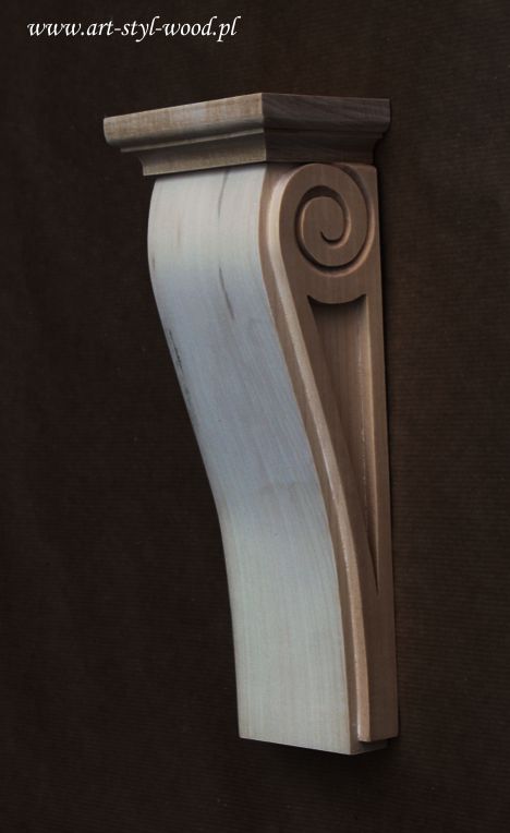 kroksztyn drewniany, drewniany korbel, drewniane ozdoby do mebli kuchennych, ozdobny wspornik drewniany, kapitel drewniany, dekor do stylizowanych kuchni, ornament meblowy, kroksztyn drewniany, korbel drewniany, kapitel drewniany, wspornik drewniany, ozdobny wspornik, wspornik pod okap, rzeźbiony wspornik,