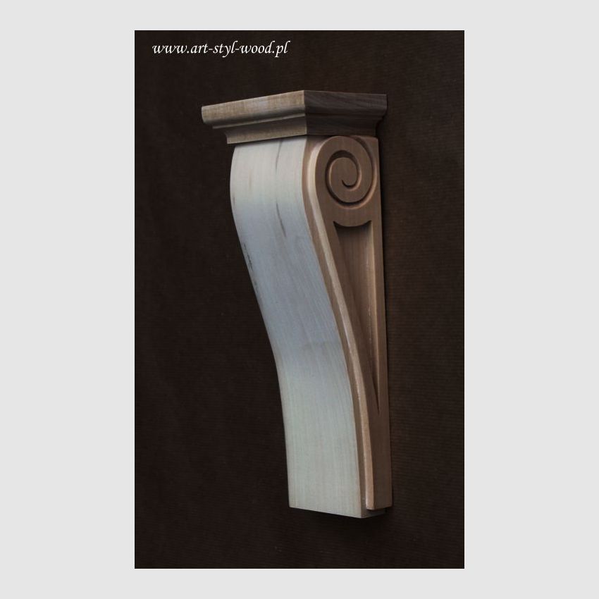 kroksztyn drewniany, drewniany korbel, drewniane ozdoby do mebli kuchennych, ozdobny wspornik drewniany, kapitel drewniany, dekor do stylizowanych kuchni, ornament meblowy, kroksztyn drewniany, korbel drewniany, kapitel drewniany, wspornik drewniany, ozdobny wspornik, wspornik pod okap, rzeźbiony wspornik,